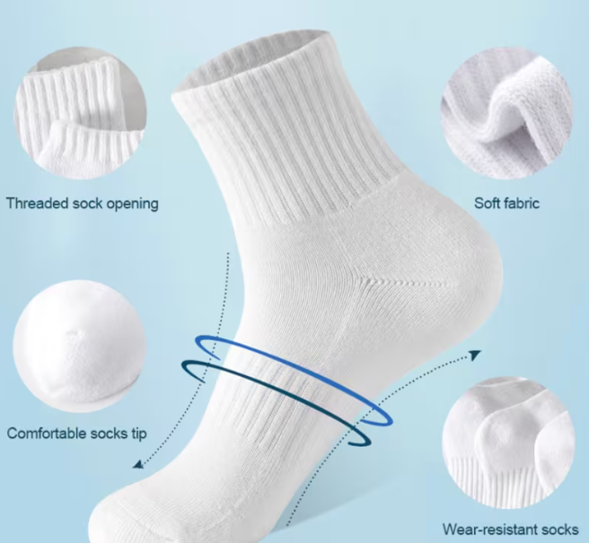 Vidutinio ilgio vienspalvės kojinės