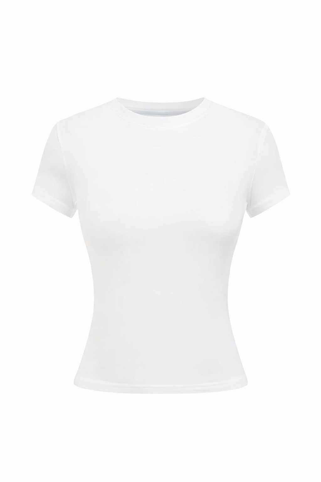 Moteriški balti medvilniniai marškinėliai M dydis