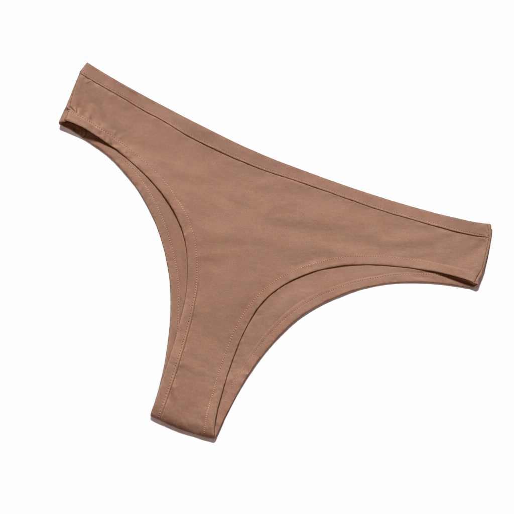 Moteriškos smėlinė ruda medvilninės kelnaitės M dydis